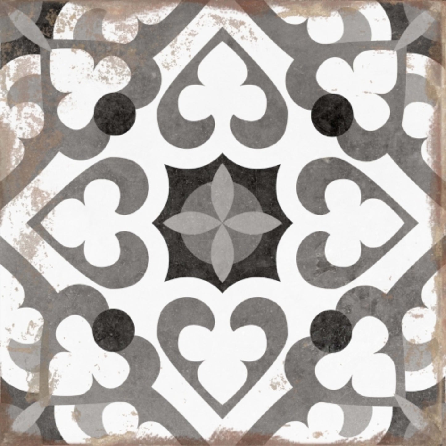 Rhapsody in Spade 13" X 13" Tile