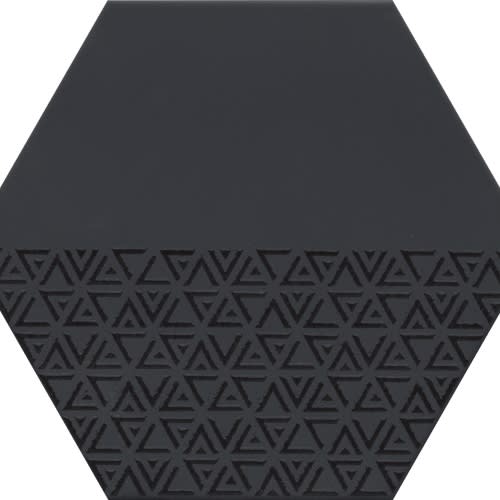 Rhythm in Black Hex Pattern 11" X 13"