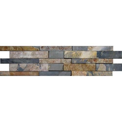Stacked Stone in Indian Multi (Random Kayla High-Low Natural Cleft Ungauged)