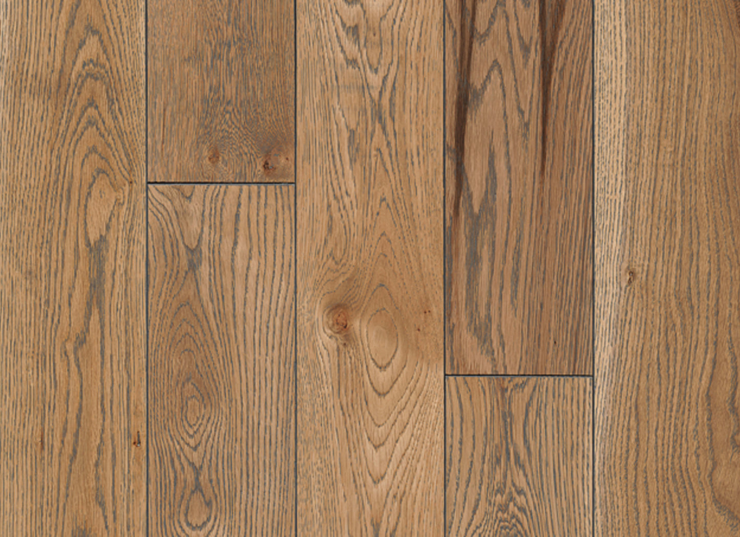TimberBrushed White Oak Solid in Hay Ground