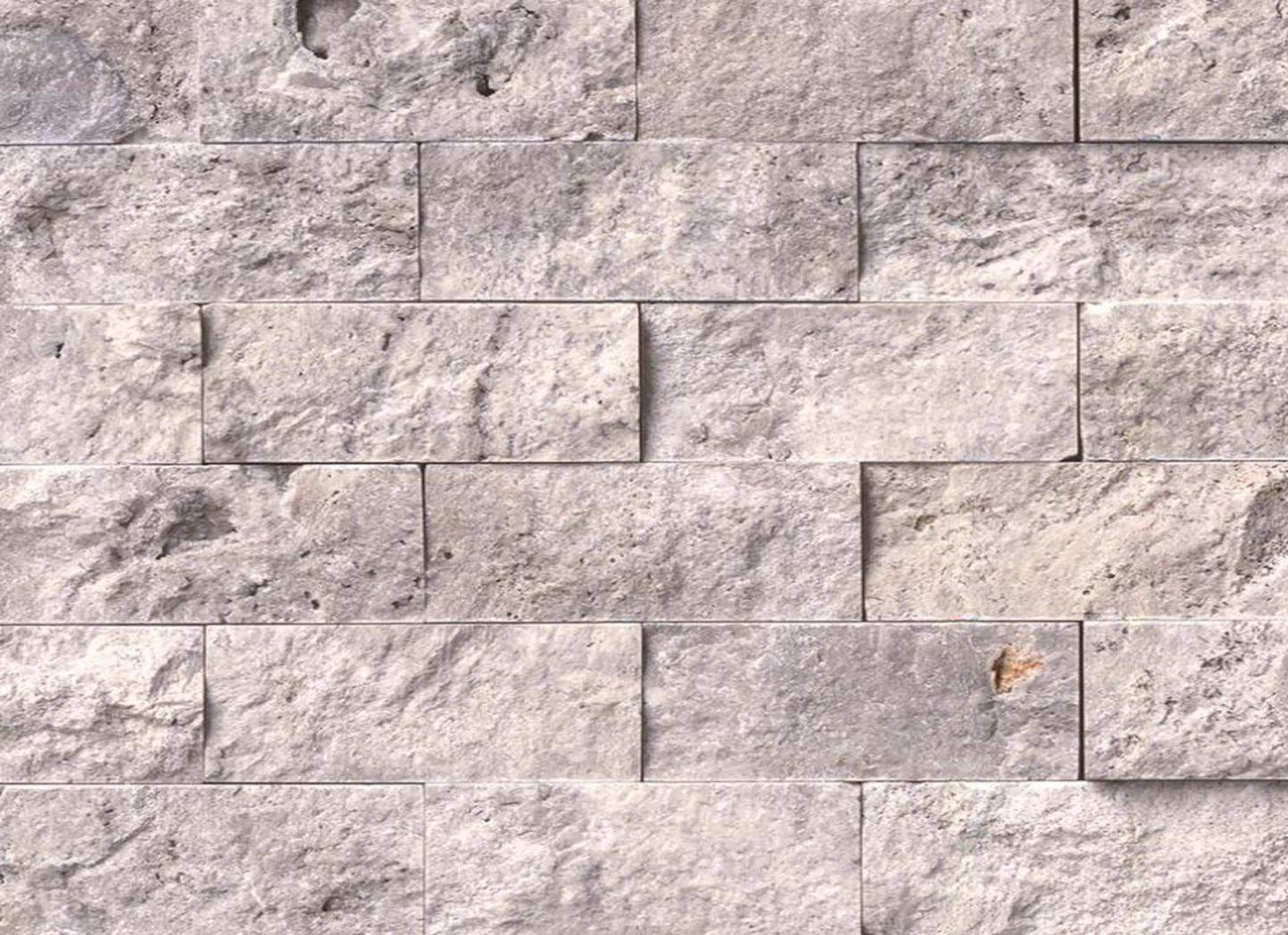Silver Travertine in Gray-Light 2x4