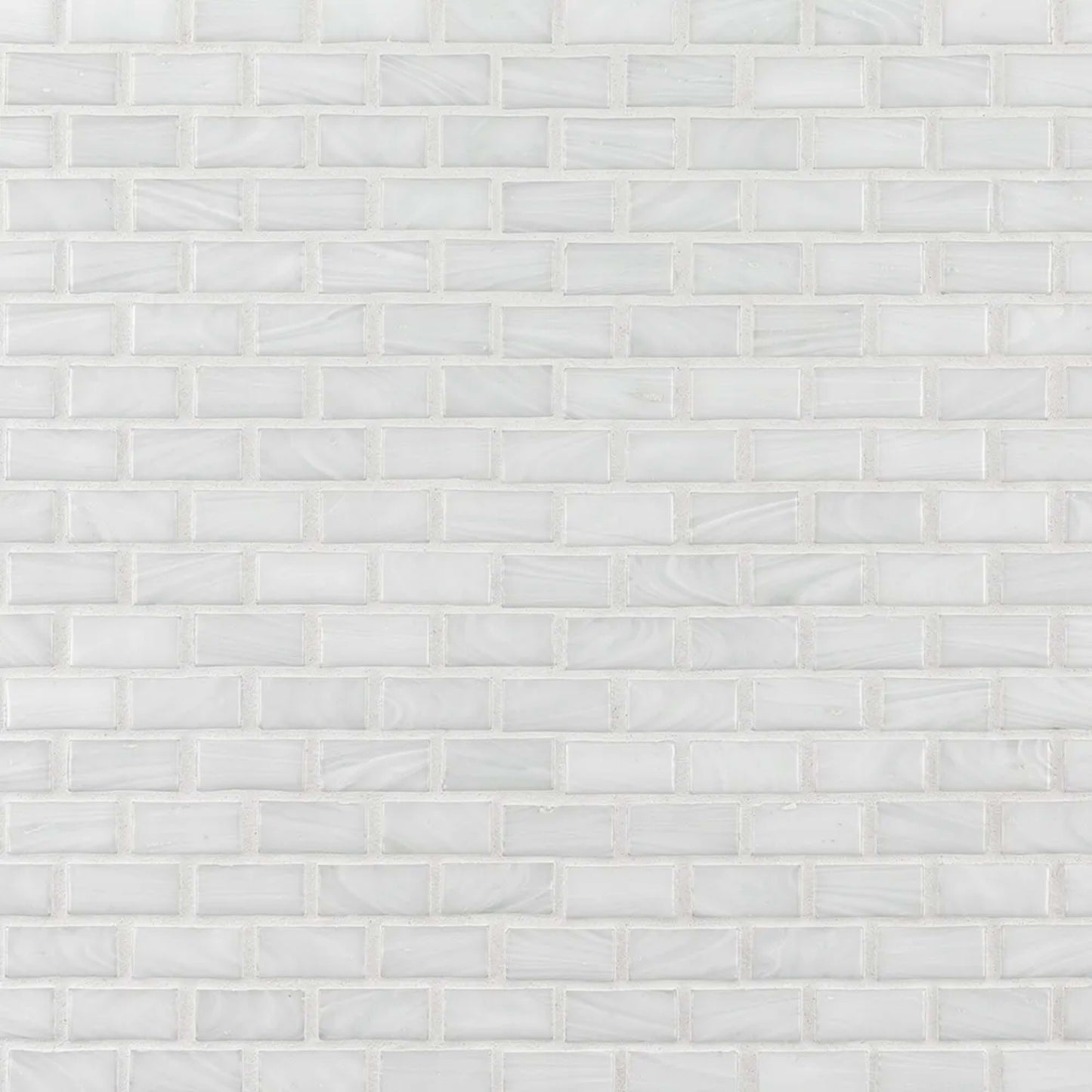 Snowpack Mosaic in White Glass Tile