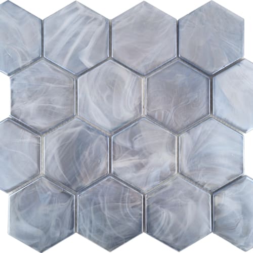 Splash in Blue / 3" Hex