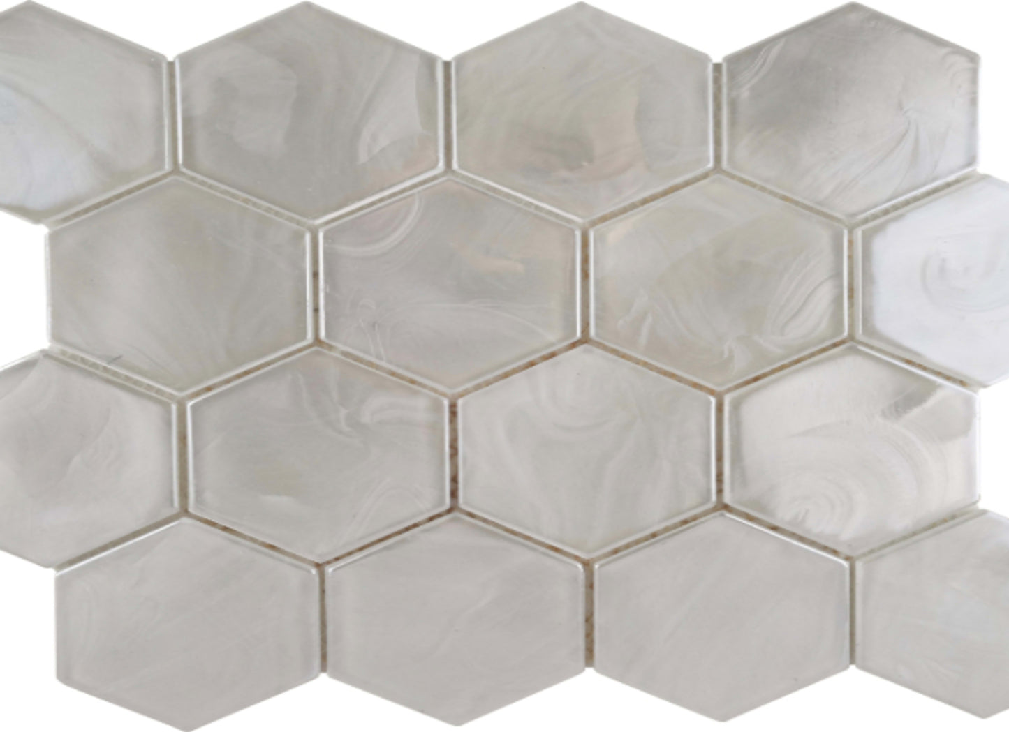 Splash in White / 3" Hex