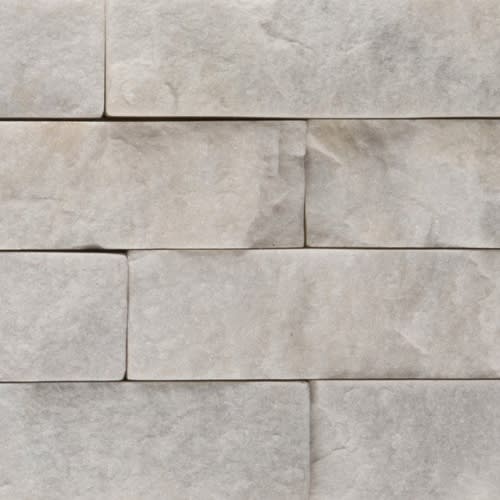 SLATE, QUARTZITE & SANDSTONE in White Quartzite - Stacked 6" X 24"