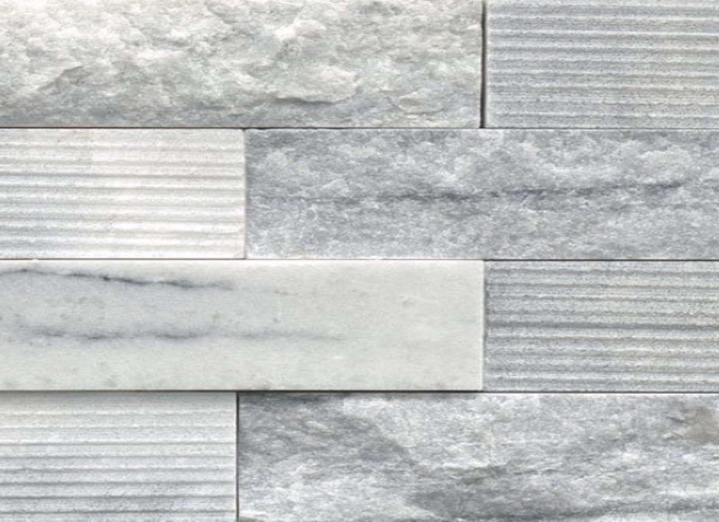 Structure in Structure 3d Ledger Gray (Marble) 6” X 24”