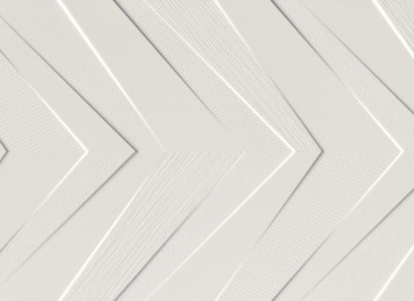 Synergy in White Chevron 16" X 47"