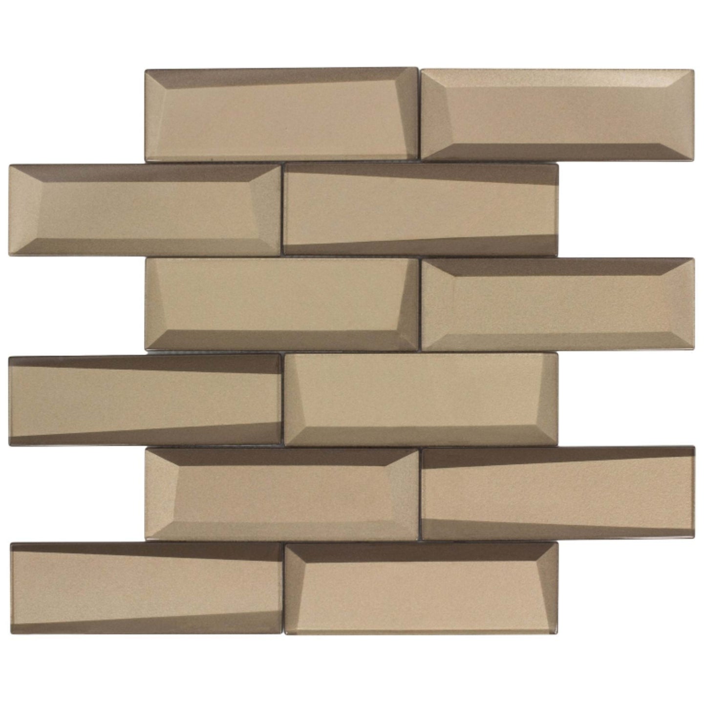 Monet Magic in Champagne Bricks Glass Tile