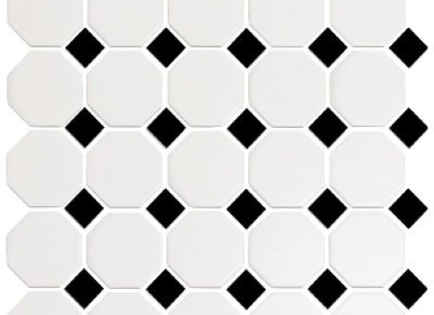 CC Mosaics Collection in Snow White & Black