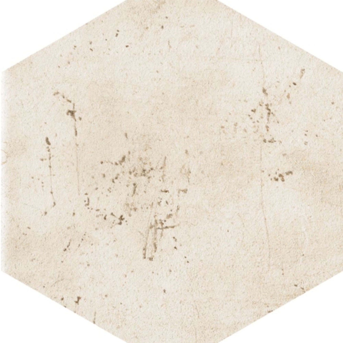 Miami Collection in White Rope 9 1/2" X 11" Hexagon Tile