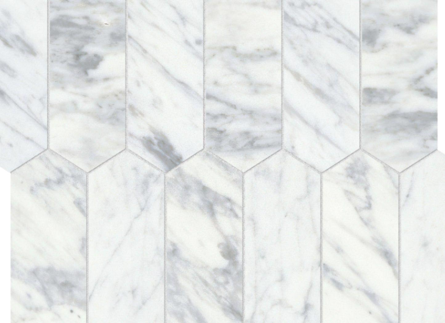 Virtue Bianco in Picket Mosaic Honed