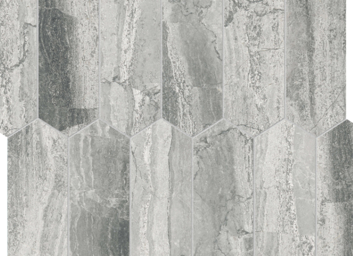 Volcana Notte in Picket Mosaic Honed