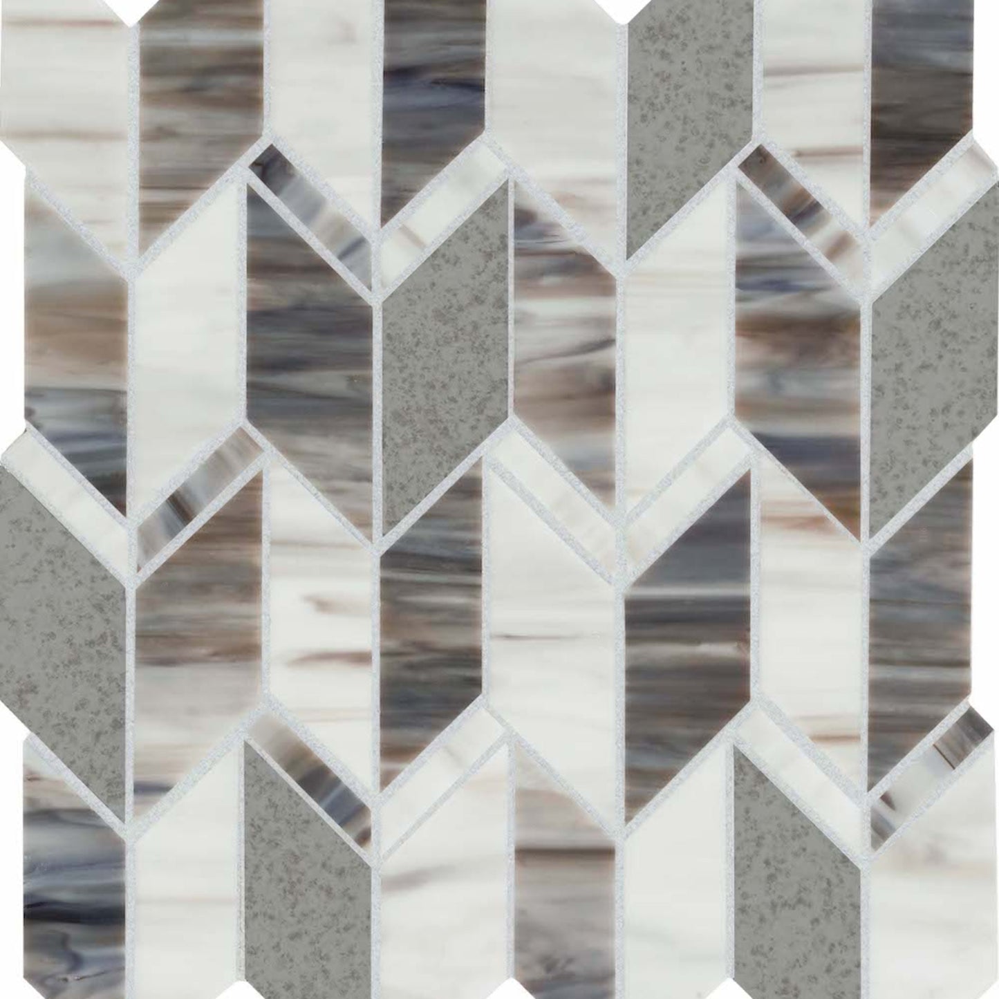 Chadwick in Dark Mix Arrow Glass Tile