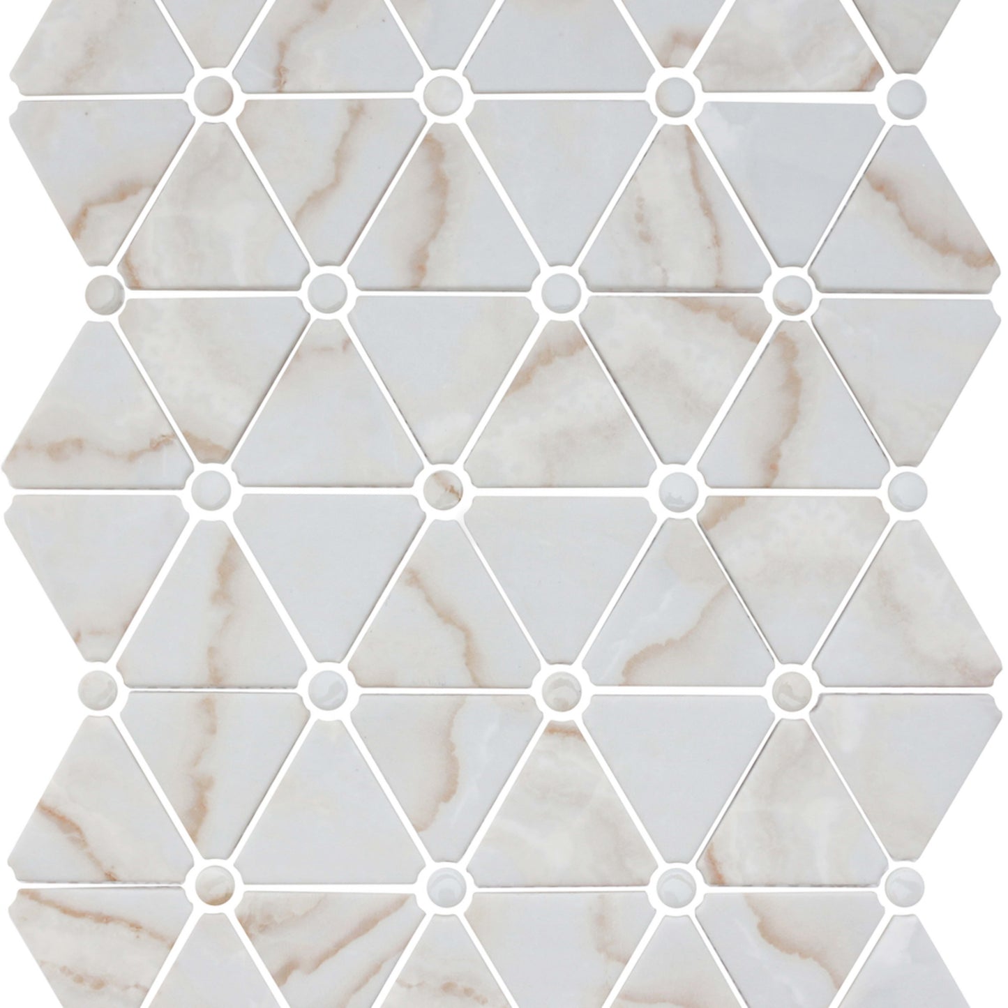 Leaside in Glow Triangle Glass Tile