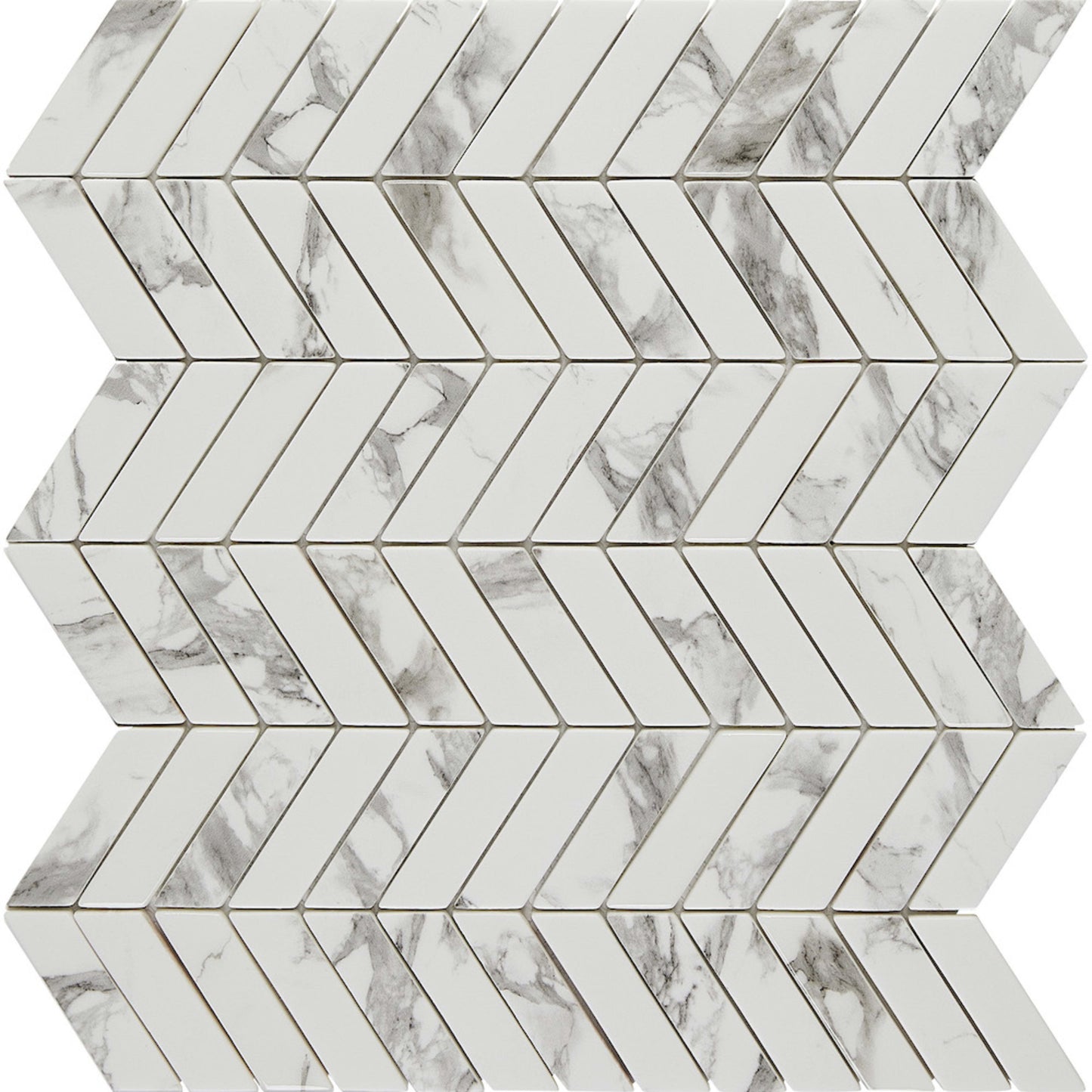 Leaside in Luster Chevron Glass Tile