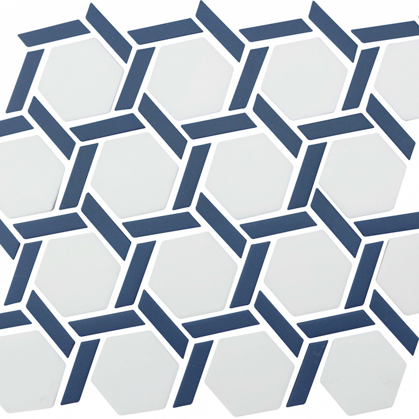 Maja in Ocean Hex Wheel Glass Tile