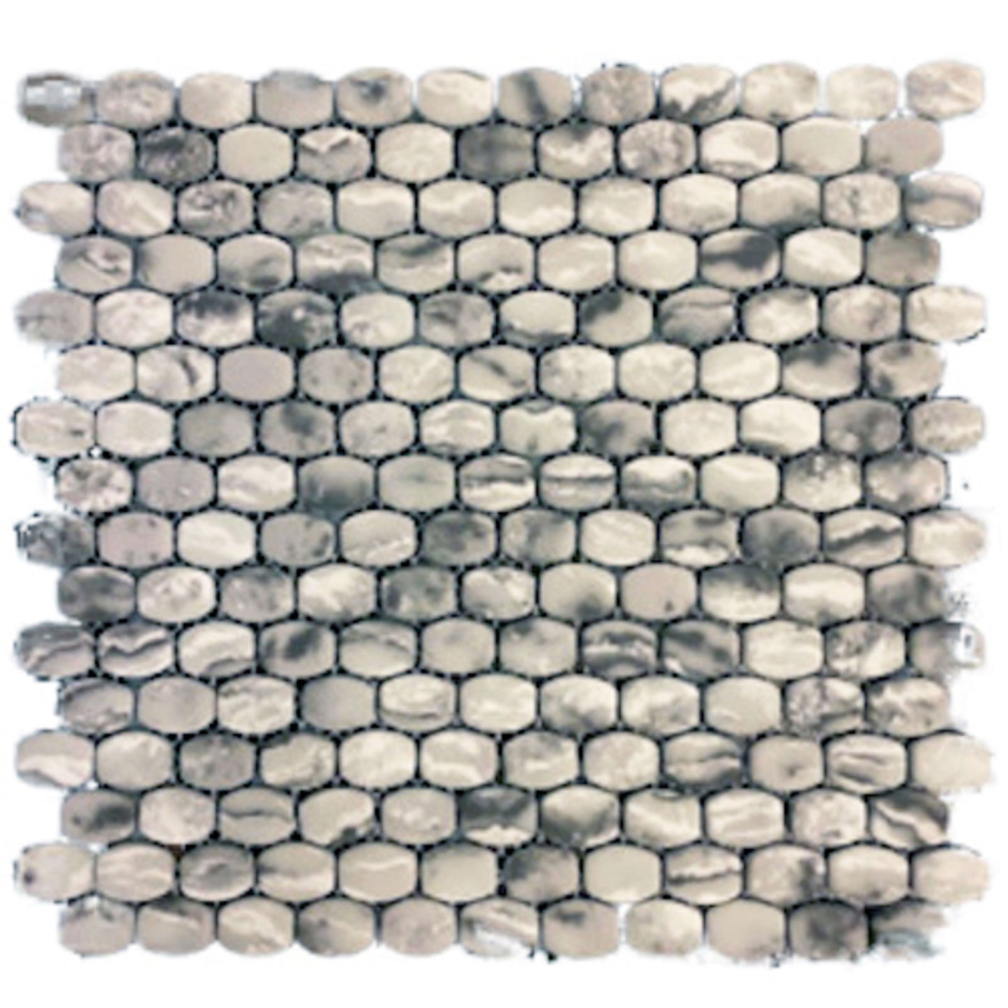 Revival in Gray Barrel Glass Tile