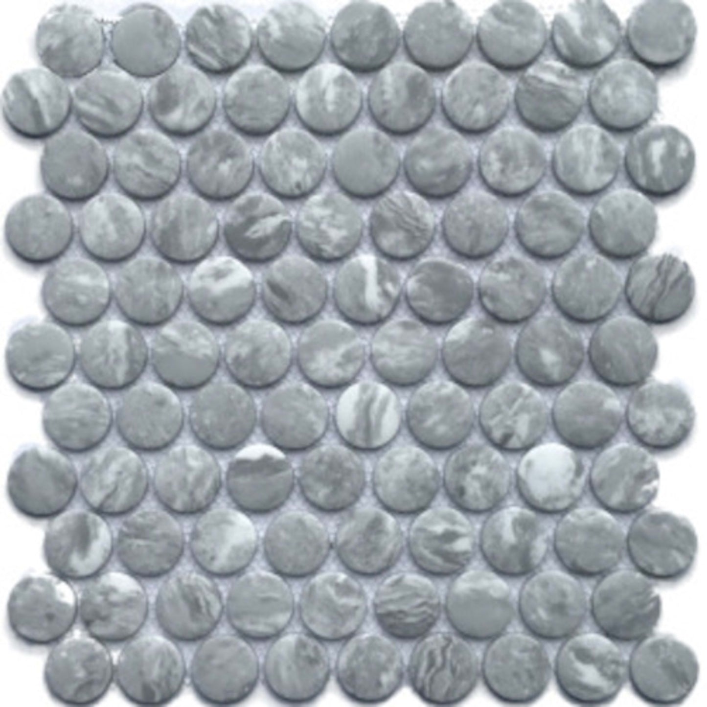 Revival in Gray Penny Glass Tile