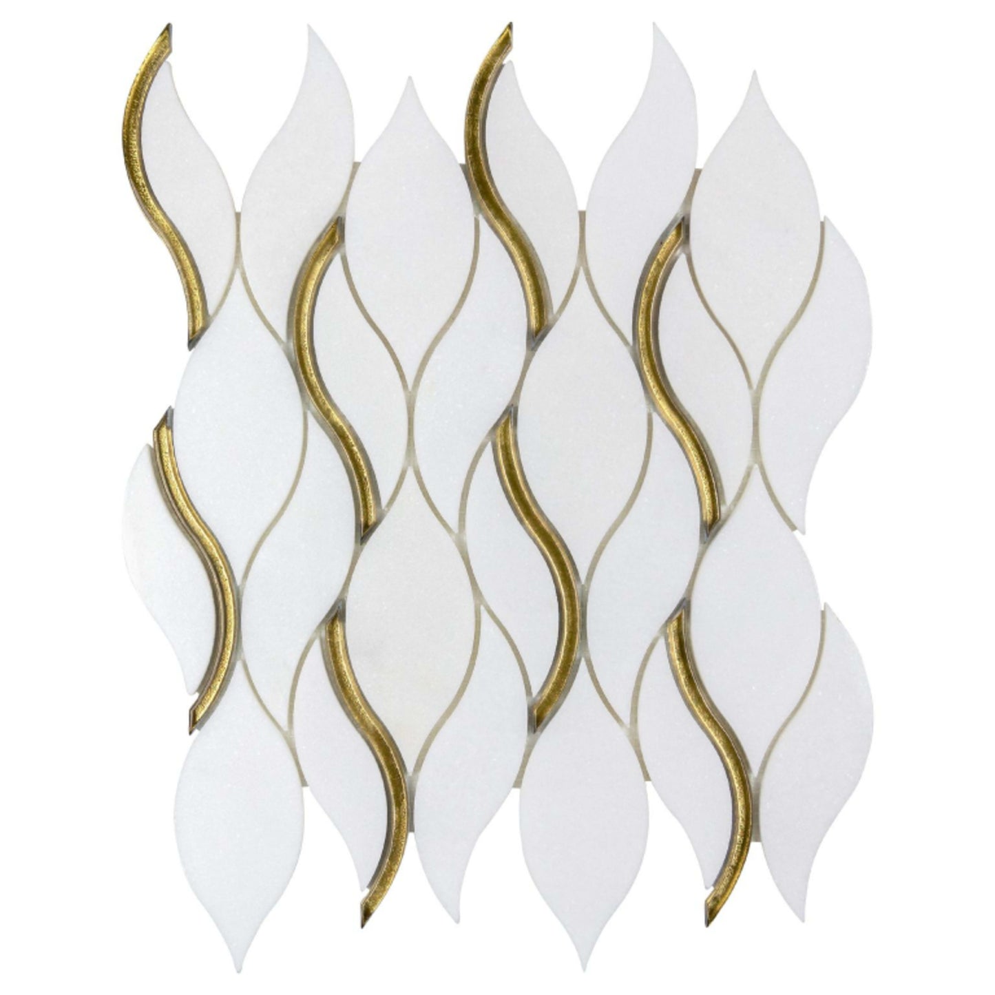 Dazzle in Symmetry Gold Glass Tile