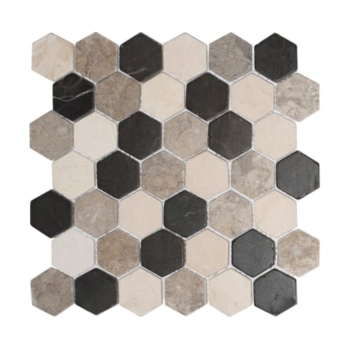Hexagon Tile in Grey Scale - Sealed
