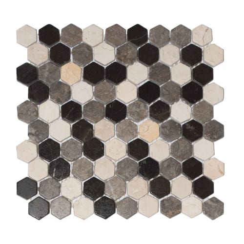 Mini Hexagon Tile in Grey Scale - Sealed