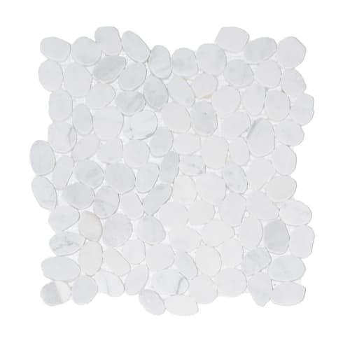 Mini Wave Tile in Carrara - Natural
