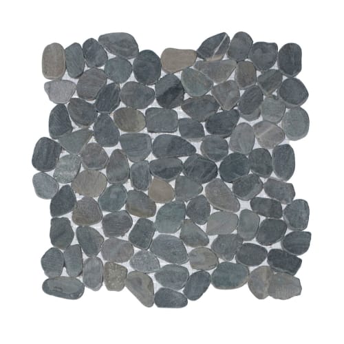 Mini Wave Tile in Ocean Blue - Natural