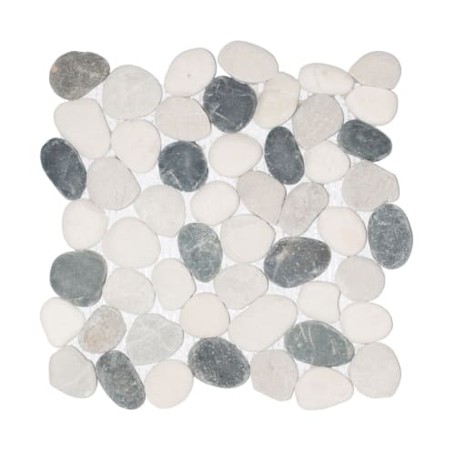 Pebble Tile in Seaside Mix - Natural