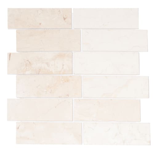 Subway Tile - 2x6 in White Marble - Sealed