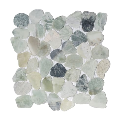 Wave Tile in Seaglass - Natural