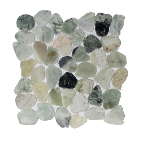 Wave Tile in Seaglass - Natural