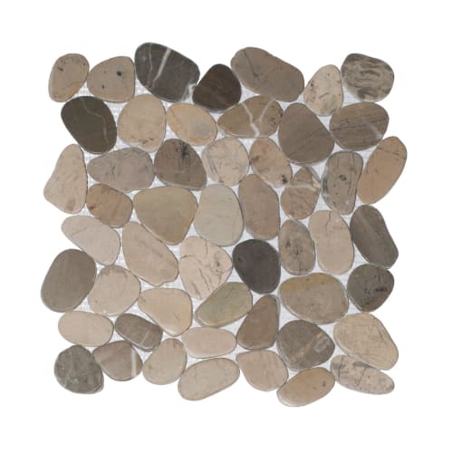 Wave Tile in Grey Cloud - Natural