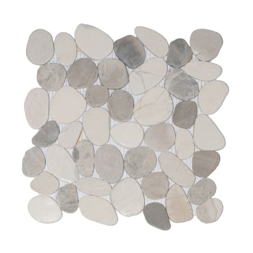 Wave Tile in Coastal Mist - Natural