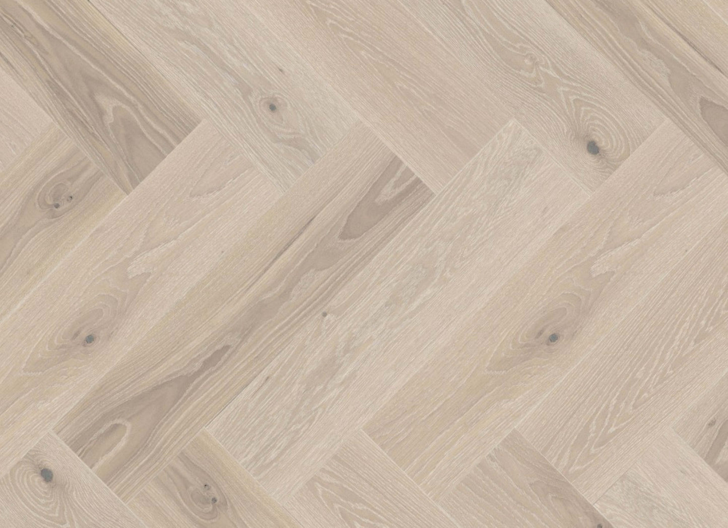Sweet Memories Engineered - White Oak DuraMatt in Bubble Bath - 5" Herringbone Brushed