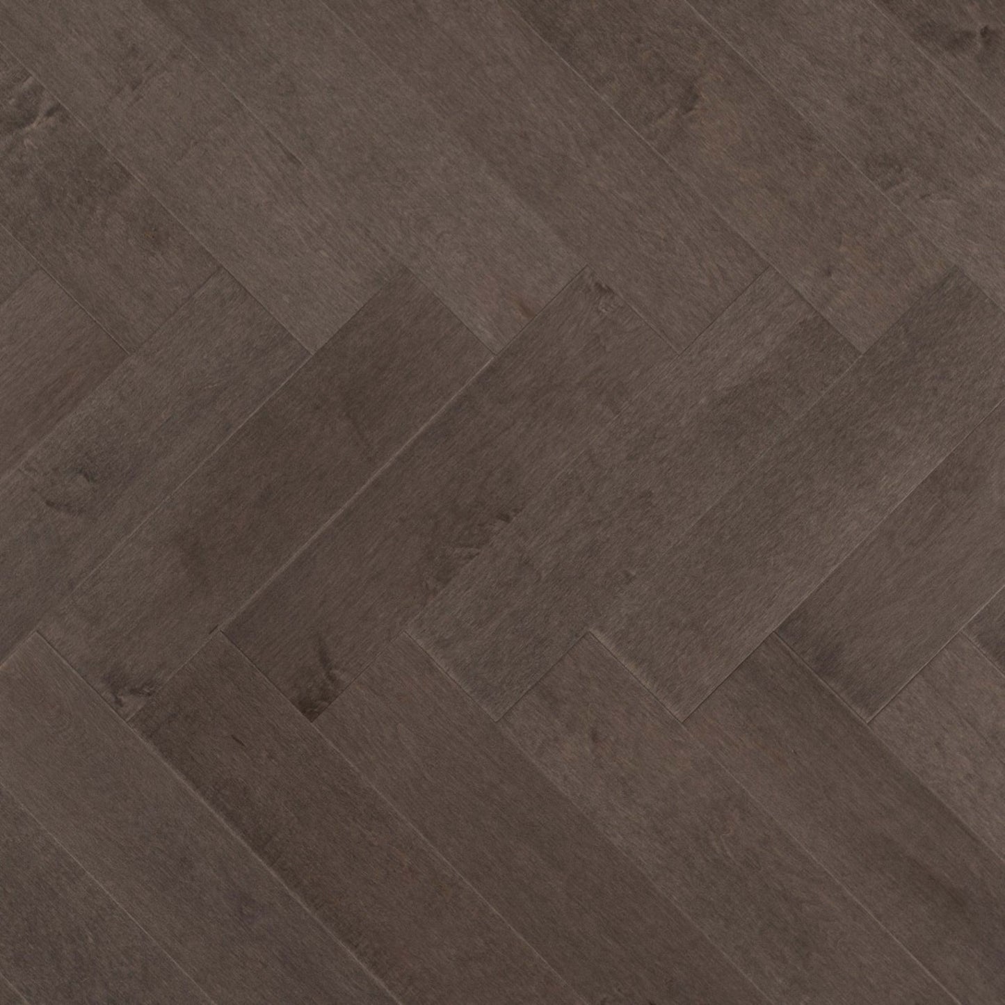 Admiration Engineered - Maple in Charcoal - 5" Herringbone Smooth Hardwood