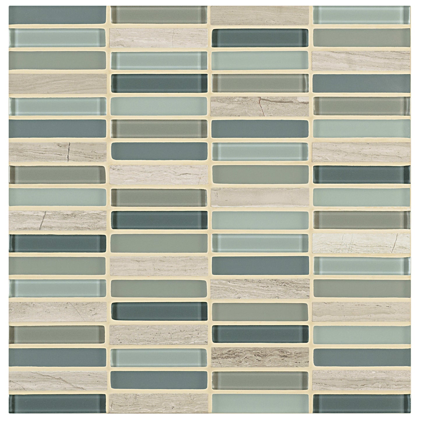 Ebb and Flow in Sand And Surf .5"x3" Glass Tile
