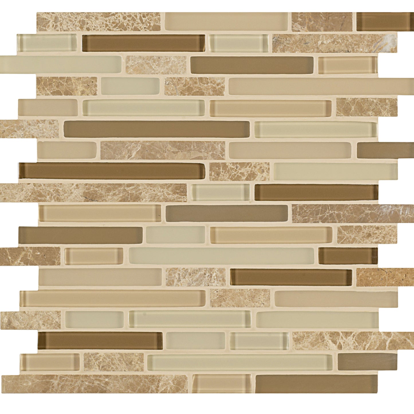 Ebb and Flow in Rocks And Minerals Linear Mix Glass Tile