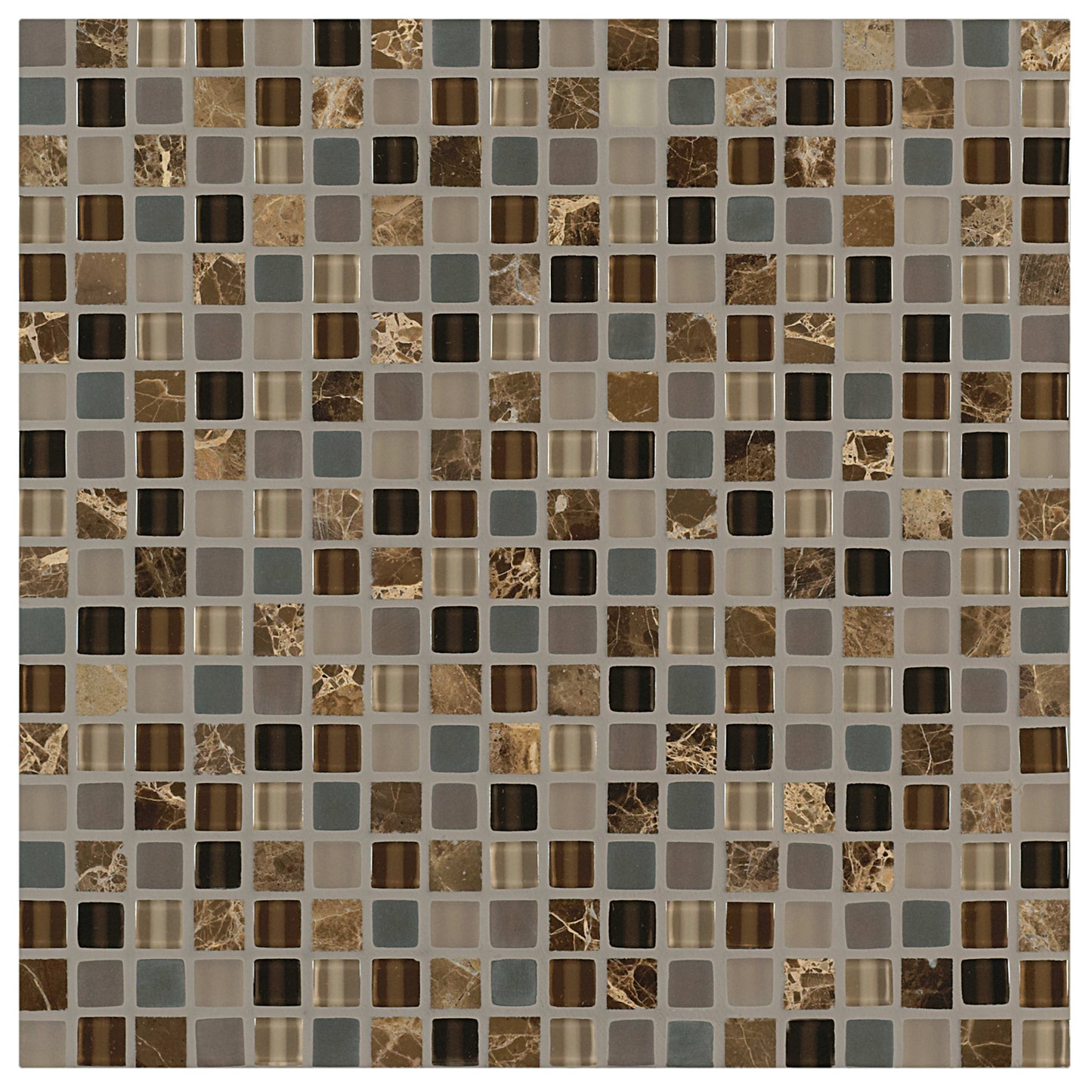 Ebb and Flow in Sticks And Stones .5"x.5" Glass Tile