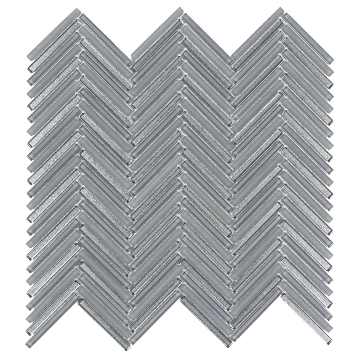 Seasons in Wind Herringbone Glass Tile