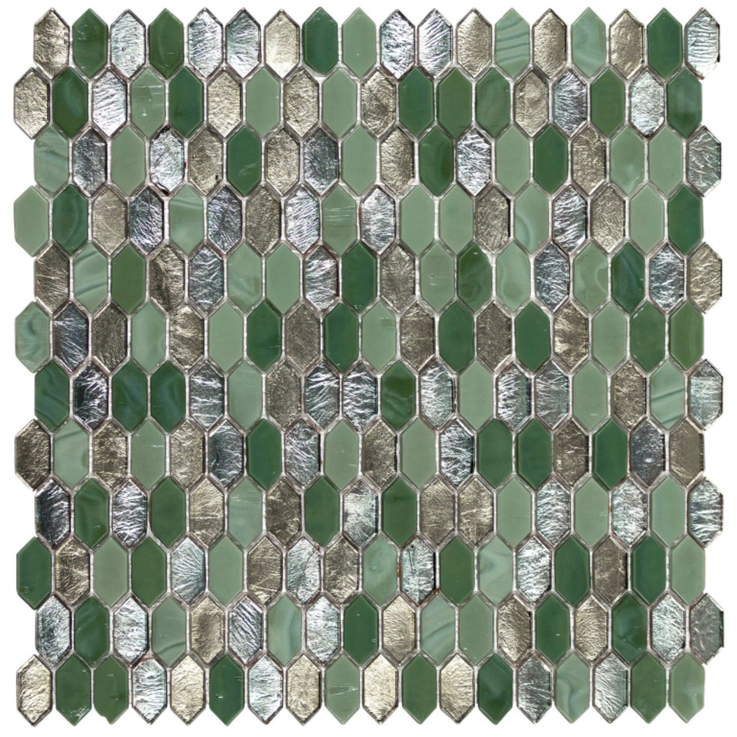 Royal Gems in Regal Jade Glass Tile
