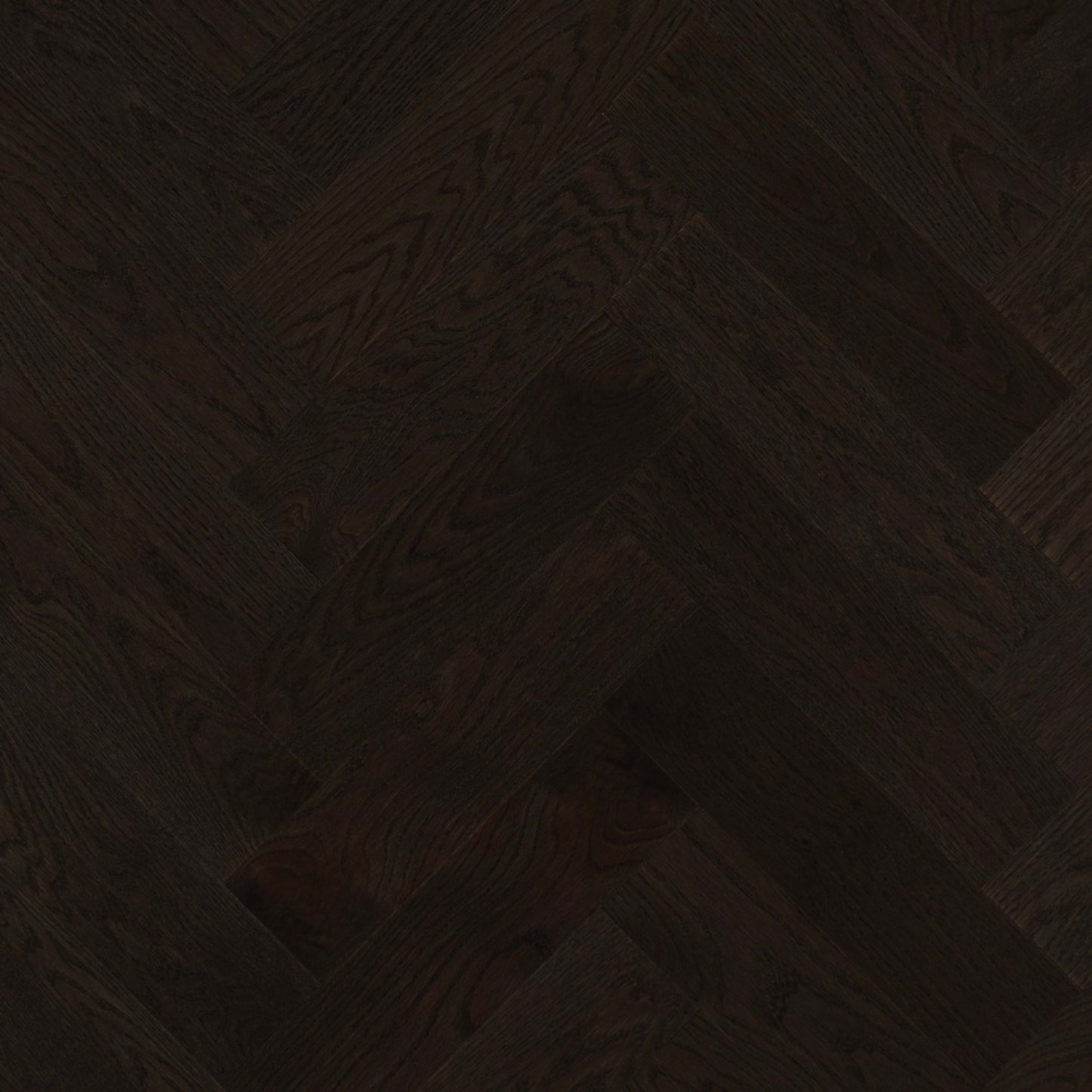 Admiration Engineered - Red Oak in Graphite - 5" Herringbone Smooth Hardwood