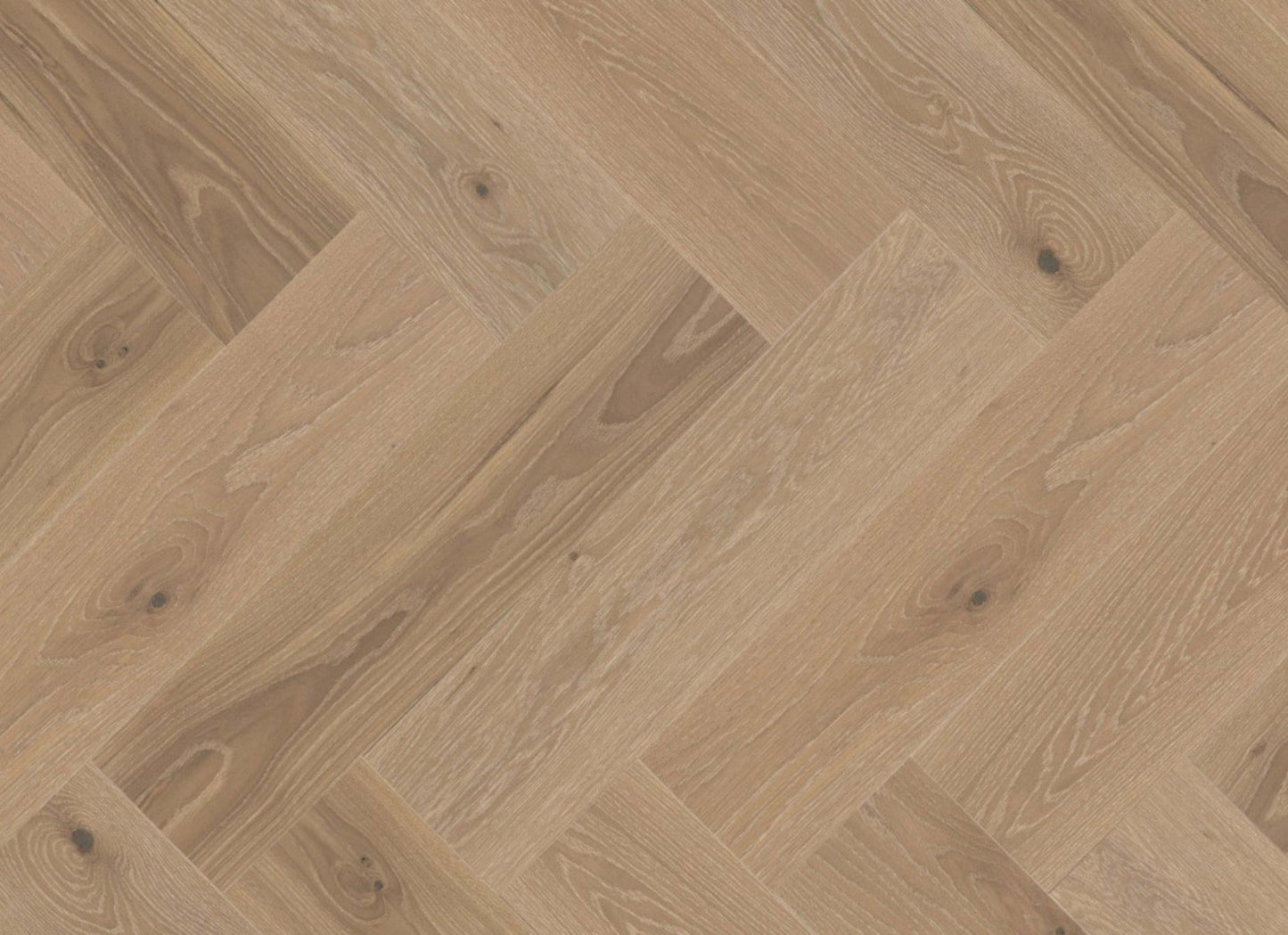Sweet Memories Engineered - White Oak DuraMatt in Hula Hoop - 5" Herringbone Brushed