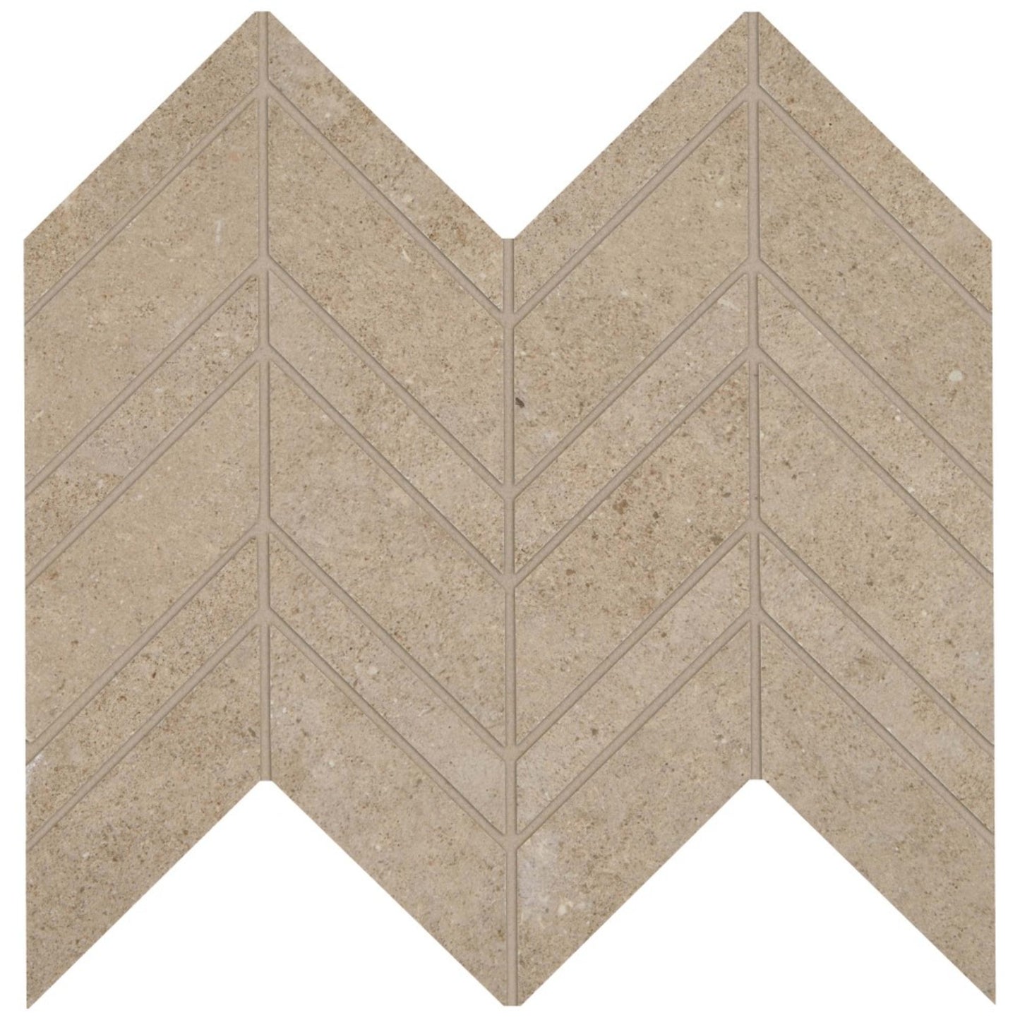 Gallery in Beige Mosaic Chevron Tile