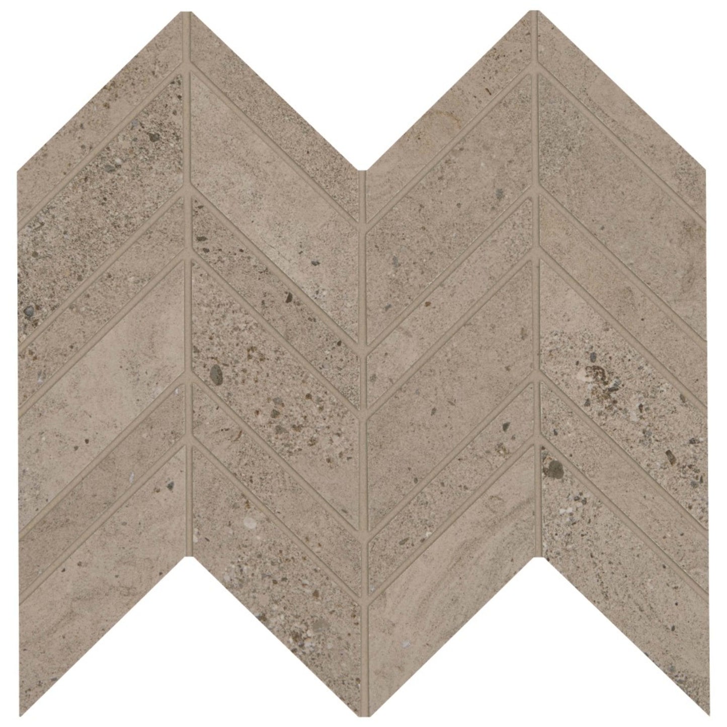 Gallery in Taupe Mosaic Chevron Tile