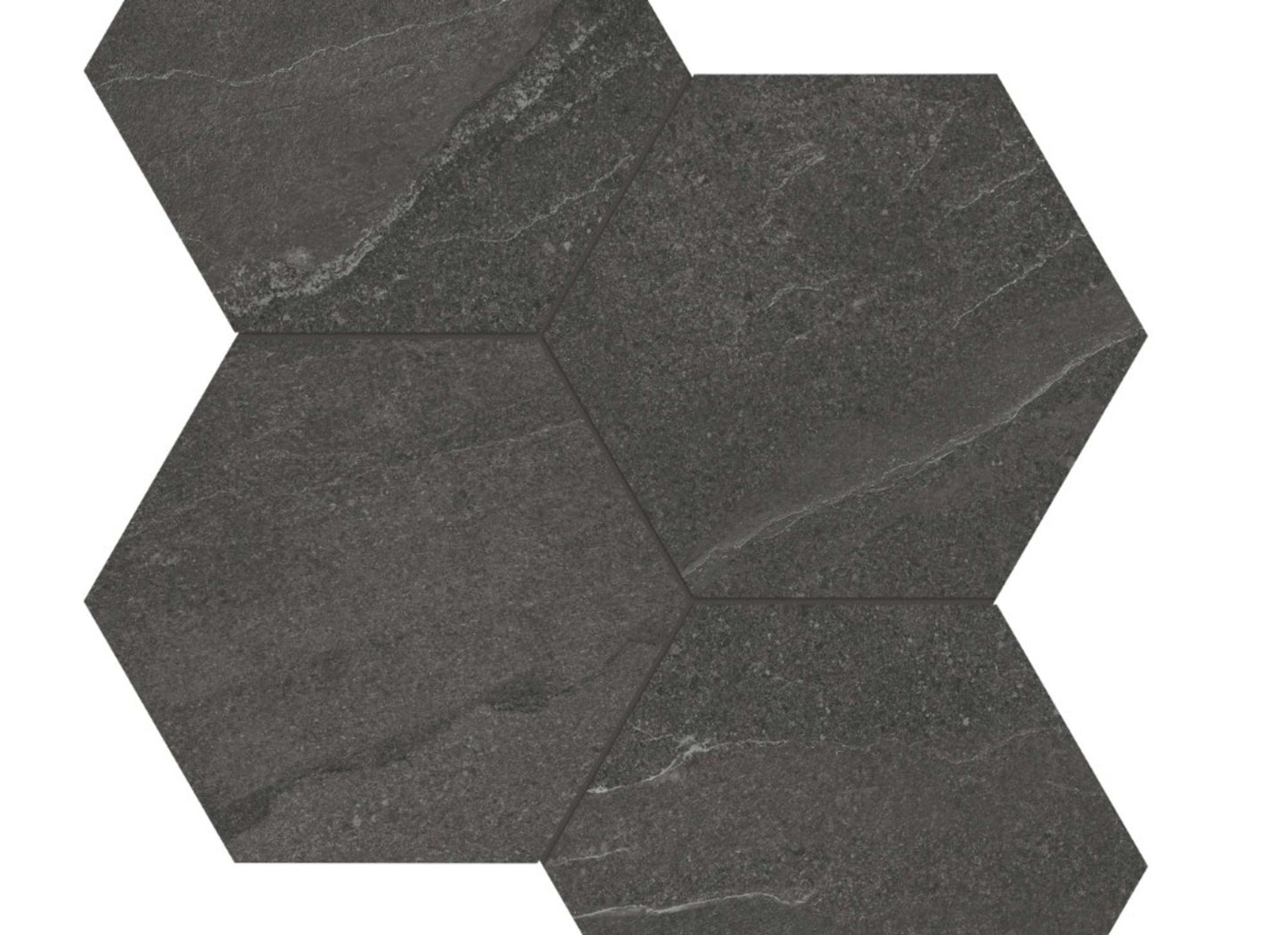 Niles in Black Mosaic 6" Hex