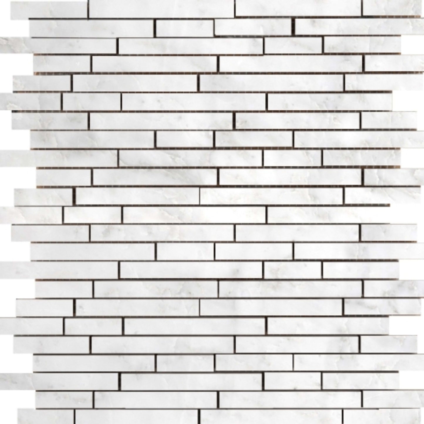 Marble Winter Frost in Winter Frost Linear Mosaic - Mesh Mosaic Natural Stone