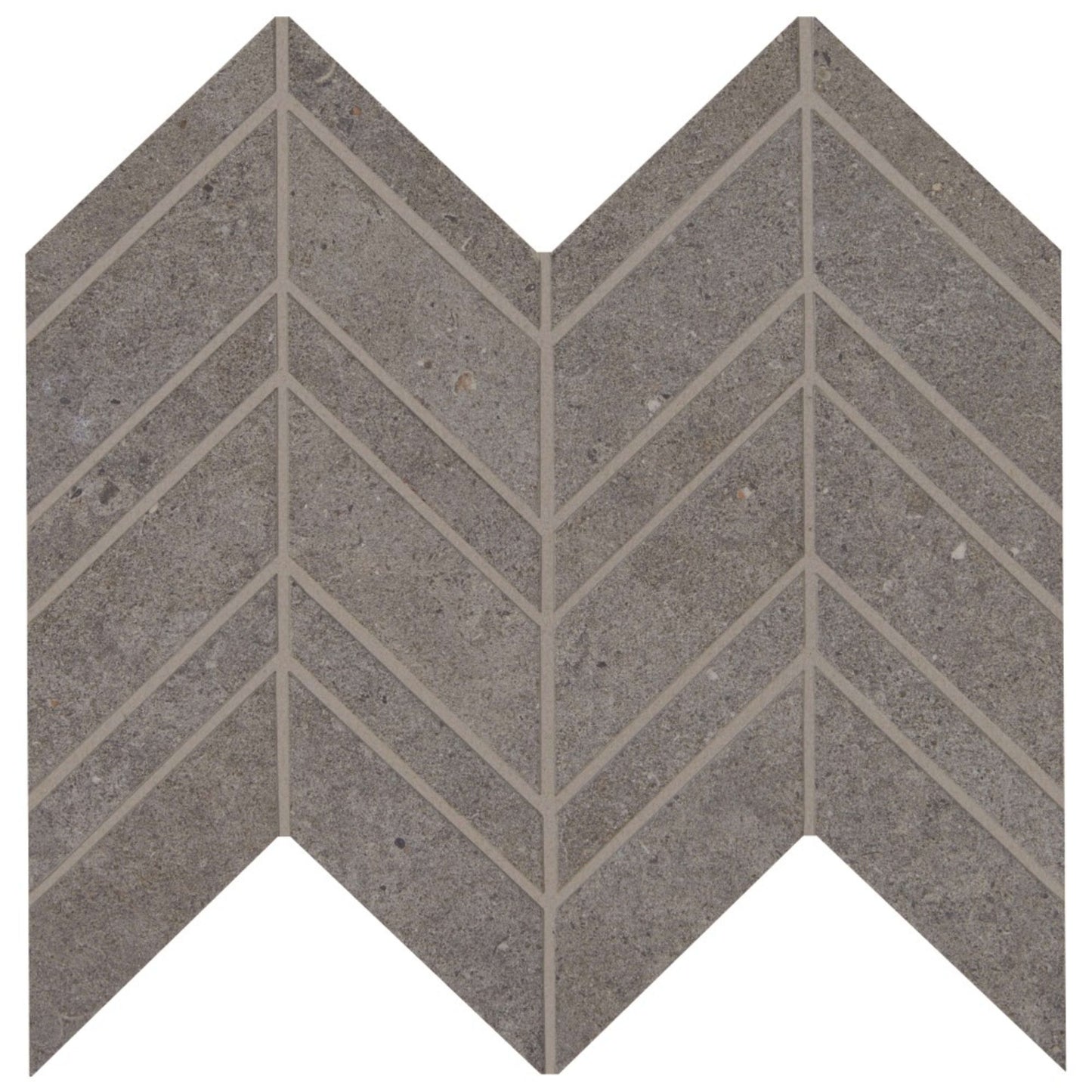 Gallery in Dark Gray Mosaic Chevron Tile