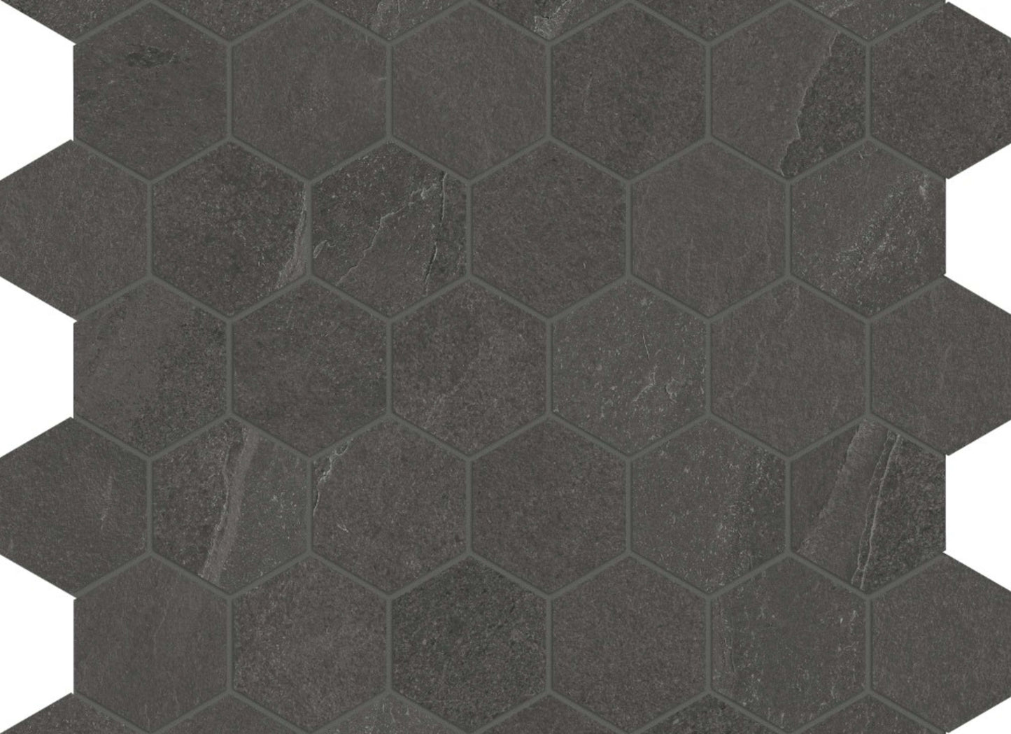 Niles in Black Mosaic 2" Hex