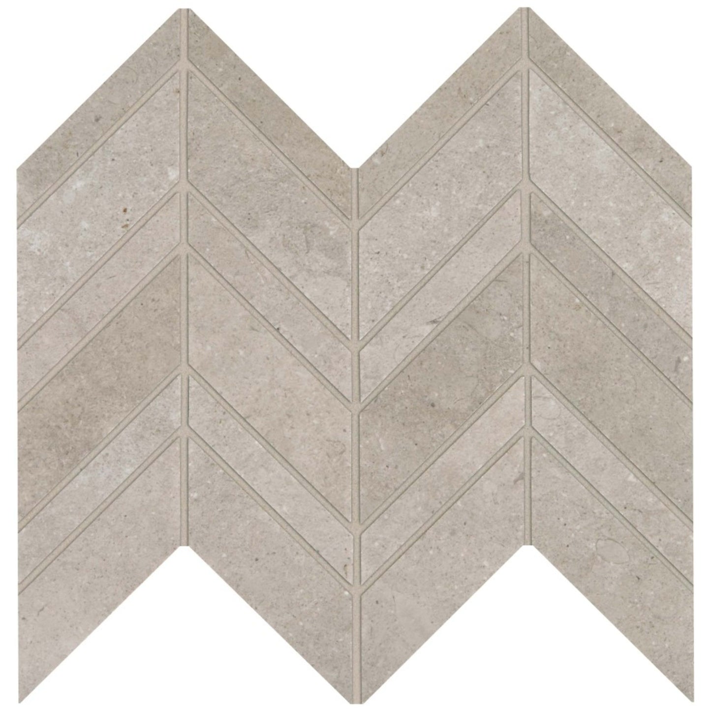 Gallery in Light Gray Mosaic Chevron Tile
