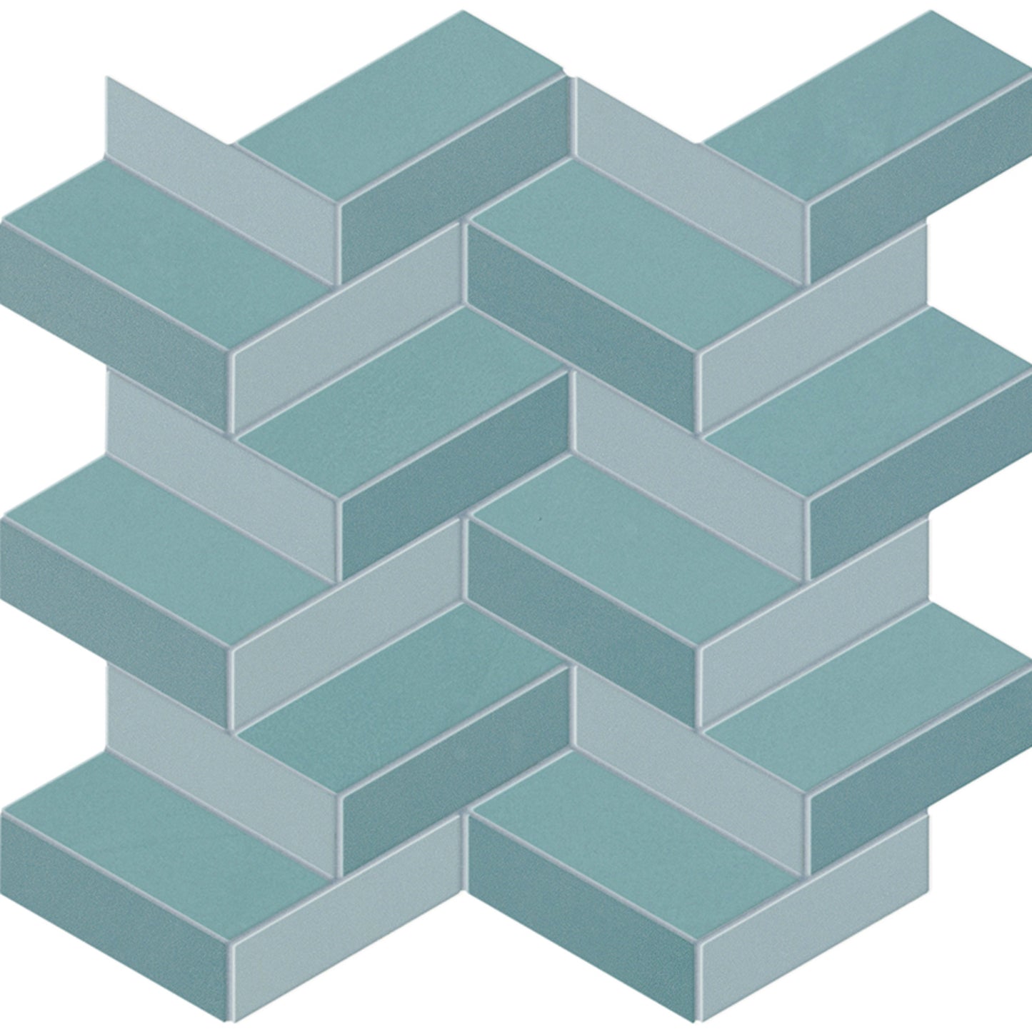 Spectrum in Light Blue Mosaic 13x12 Tile